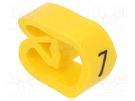 Markers; Marking: 7; 8÷16mm; PVC; yellow; -30÷80°C; leaded; CLI C WEIDMÜLLER