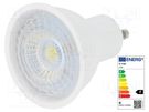 LED lamp; cool white; GU10; 220/240VAC; 480lm; P: 6.5W; 110°; 6400K V-TAC