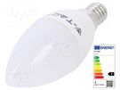 LED lamp; warm white; E14; 220/240VAC; 600lm; P: 7W; 200°; 3000K V-TAC