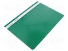 Document wallet; A4; green; PVC BIURFOL