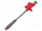Clip-on probe; crocodile; 6A; red; Grip capac: max.20mm; 4mm; 1kVAC ELECTRO-PJP