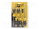 Kit: screwdrivers; Phillips,slot; Essential; blister; 6pcs. STANLEY