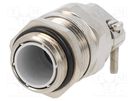 Cable gland; with earthing; M20; IP68; brass; Body plating: nickel HUMMEL