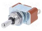 Switch: toggle; Pos: 3; SP3T; (ON)-OFF-(ON); 6A/250VAC; 20A/30VDC NKK SWITCHES