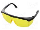 Safety spectacles; Lens: yellow; Resistance to: UV rays LAHTI PRO