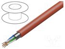 Wire: control cable; YnTKSY; 3x2x1mm; Insulation: PVC; Colour: red TECHNOKABEL