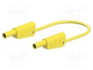 Test lead; 32A; banana plug 4mm,both sides; Len: 0.25m; yellow STÄUBLI