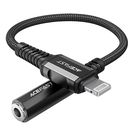 Acefast audio cable MFI Lightning - 3.5mm mini jack (female) 18cm, AUX black (C1-05 black), Acefast