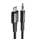 Acefast audio cable USB Type C - 3.5mm mini jack (male) 1.2m, AUX black (C1-08 black), Acefast