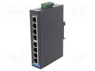 Switch Ethernet; unmanaged; Number of ports: 8; 12÷48VDC; RJ45 ADVANTECH