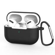 Case for AirPods Pro 2 / AirPods Pro silicone soft case for headphones + keychain lobster clasp pendant black (case D), Hurtel