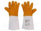 Protective gloves; Size: 11; natural leather; long LAHTI PRO