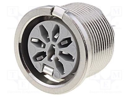 Socket; DIN; female; PIN: 8; Layout: 270°; THT; 34V; 2A; silver plated DELTRON 690-0800