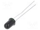 PIN photodiode; 5mm; THT; 940nm; 80°; 5nA; convex; black EVERLIGHT