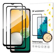Wozinsky Set of 2x Super Strength Full Glue Tempered Glass Full Screen with Frame Case Friendly Samsung Galaxy A13 5G / A23 / A23 5G Black, Wozinsky