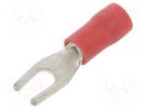Tip: fork; M3; Ø: 3.2mm; 0.25÷1.5mm2; crimped; for cable; insulated BM GROUP