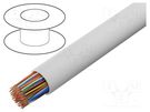 Wire; YTKSY; 53x2x0.5mm; telecommunication; solid; Cu; PVC; white BITNER