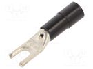 Tip: fork; M5; Ø: 5.3mm; 10mm2; crimped; for cable; insulated; tinned BM GROUP