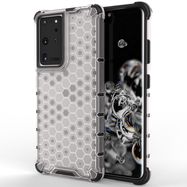 Honeycomb case armored cover with a gel frame for Samsung Galaxy S22 Ultra transparent, Hurtel