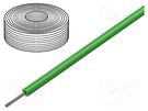 Wire; stranded; Cu; silicone; green; 150°C; 600V; 7.5m; 10AWG; 25ft MUELLER ELECTRIC