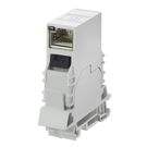 Feed-through plug-in connector RJ45, IP20, Connection 1: RJ45, Connection 2: RJ45, Coupling Weidmuller