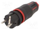Connector: AC supply; male; plug; 2P+PE; 250VAC; 16A; black; PIN: 3 PCE