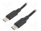 Cable; USB 2.0; USB C plug,both sides; 1.5m; black; 480Mbps; 60W GEMBIRD