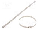 Cable tie; L: 260mm; W: 7.9mm; stainless steel AISI 304; 1112N RAYCHEM RPG