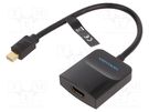 Adapter; HDMI socket,mini DisplayPort plug; Len: 0.15m; black VENTION