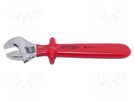 Wrench; insulated,adjustable; 250mm; Max jaw capacity: 30mm BERNSTEIN