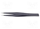 Tweezers; Blade tip shape: sharp; Tweezers len: 130mm; ESD BERNSTEIN
