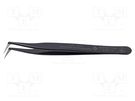 Tweezers; Blade tip shape: sharp; Tweezers len: 115mm; ESD BERNSTEIN