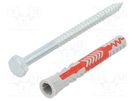 Plastic anchor; with screw; 10x80; DUOPOWER; 10pcs; 10mm FISCHER