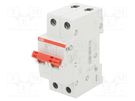 Switch-disconnector; Poles: 2; for DIN rail mounting; 32A; 415VAC ABB