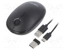 Optical mouse; black; USB A; wireless,Bluetooth 4.0; 10m LOGILINK