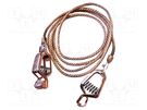 Ground/earth cable; both sides,aligator clip; Len: 3m; copper MUELLER ELECTRIC