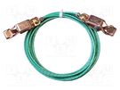 Ground/earth cable; both sides,aligator clip; Len: 3m; green MUELLER ELECTRIC