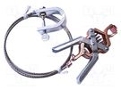 Ground/earth cable; C-Clamp,aligator clip; Len: 0.91m MUELLER ELECTRIC