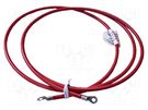 Ground/earth cable; ring terminal,both sides; Len: 0.91m; orange MUELLER ELECTRIC