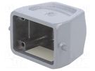 Enclosure: for HDC connectors; size 6; Locking: for double latch WIELAND