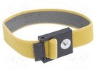 Wristband; ESD; yellow; press stud male 4mm BERNSTEIN