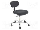 Chair; ESD; Seat dim: 460x430mm; Back dim: 360x210mm; 480÷610mm 
