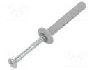 Plastic anchor; with flange,with screw; 6x40; zinc-plated steel FISCHER