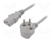 Cable; 3x1mm2; IEC C13 female,IS1-16P (H) plug angled; PVC; 1.8m LIAN DUNG