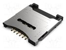 Connector: for cards; Micro SIM; with hinged cover; SMT; PIN: 6 Global Connector Technology (GCT)