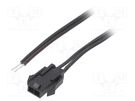 Cable; Micro-Fit 3.0; male,cables; PIN: 2; 0.4m; 4A; Insulation: PVC ESPE