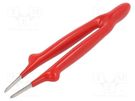 Tweezers; Blade tip shape: flat; Tweezers len: 145mm; universal BETA