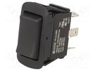 ROCKER; DP3T; Pos: 3; (ON)-OFF-(ON); 10A/28VDC; black; IP56; none SWITCH COMPONENTS