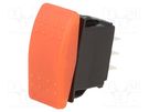 ROCKER; DP3T; Pos: 3; ON-OFF-ON; 20A/14VDC; red; IP56; none; UL94V-2 SWITCH COMPONENTS