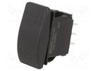 ROCKER; DP3T; Pos: 3; (ON)-OFF-(ON); 20A/14VDC; black; IP56; none SWITCH COMPONENTS